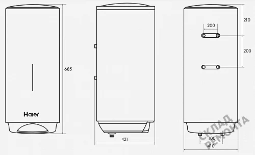 Фото Водонагреватель накопительный Haier ES50V-VH3, 50 л – купить в Казане: цена, описание, фото. Интернет-магазин 5
