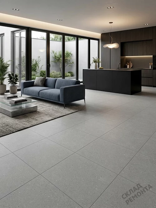 Фото Керамогранит матовый Gracia Ceramica Тренд серый 400*400*7 – купить в Казане: цена, описание, фото. Интернет-магазин 1