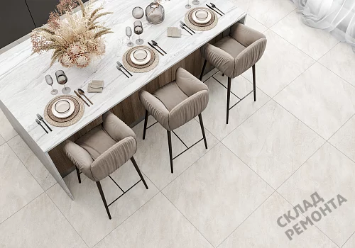 Фото Керамогранит матовый Alma Ceramica Риалто GFU04RLT08R молочный 600*600*9 – купить в Казане: цена, описание, фото. Интернет-магазин 2