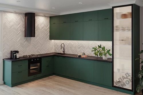 Фото Кухня Leko Велюр/Стайл мени грин – купить в Казане: цена, описание, фото. Интернет-магазин 2