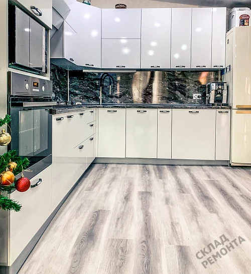 Фото Кухня ДСВ Олива снег – купить в Казане: цена, описание, фото. Интернет-магазин 4