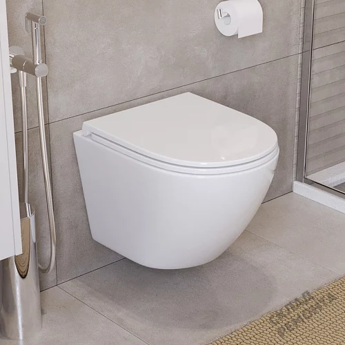 Фото Унитаз подвесной BelBagno Uno BB3105CHR/SC безободковый купить в Казане: цена, описание, фото. Интернет-магазин 3