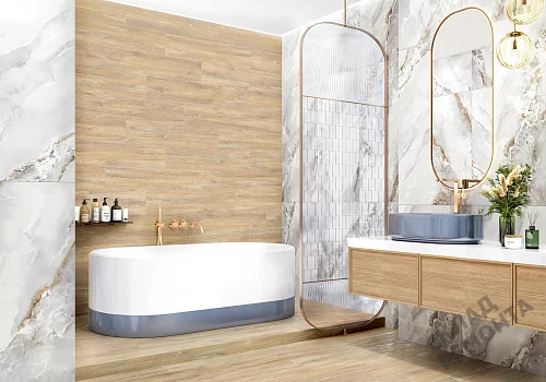 Фото Керамогранит матовый Alma Ceramica Мильтон GFA2090MLT04R бежевый 200*900*7 – купить в Казане: цена, описание, фото. Интернет-магазин 3