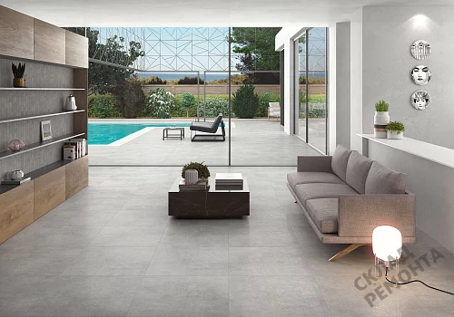 Фото Керамогранит матовый Steppe Ceramics Concrete Grey серый 600*600*9 – купить в Казане: цена, описание, фото. Интернет-магазин 2