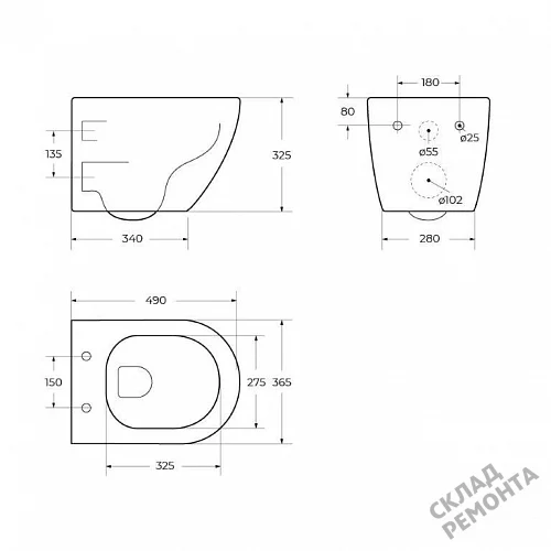 Фото Унитаз подвесной BelBagno Uno BB3105CHR/SC безободковый купить в Казане: цена, описание, фото. Интернет-магазин 6