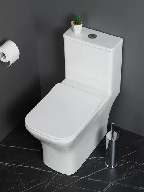 Фото Унитаз моноблок BelBagno Neon BB8617CPR-MN/SC безободковый купить в Казане: цена, описание, фото. Интернет-магазин 1