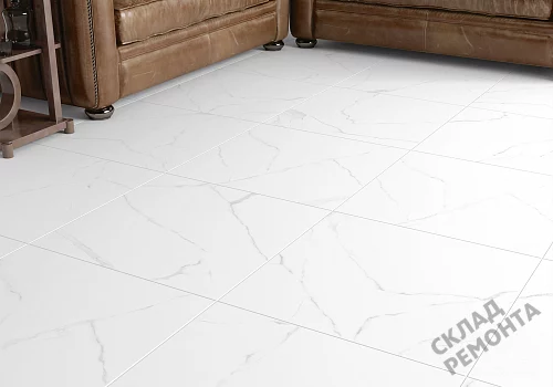Фото Керамогранит матовый Alma Ceramica Каррара GFU04CRR00R светло-серый 600*600*9 – купить в Казане: цена, описание, фото. Интернет-магазин 2