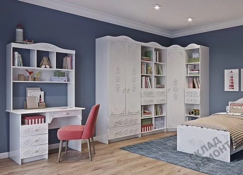 Фото Стол письменный ДСВ Ki-Ki СТД 1070.1 белый – купить в Казане: цена, описание, фото. Интернет-магазин 3
