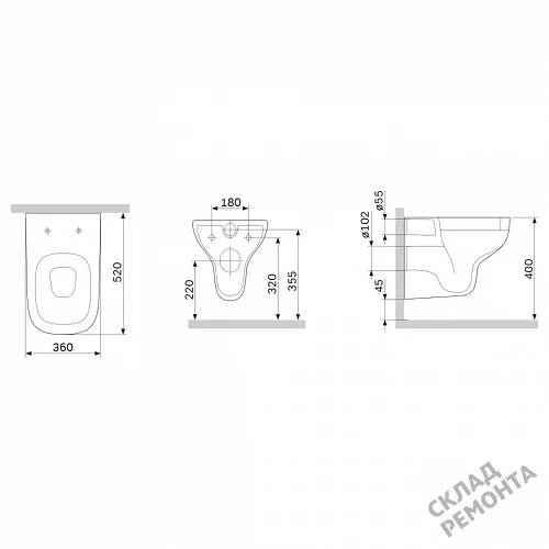 Фото Унитаз подвесной Am.Pm Spirit V2.0 C701700WH безободковый купить в Казане: цена, описание, фото. Интернет-магазин 3
