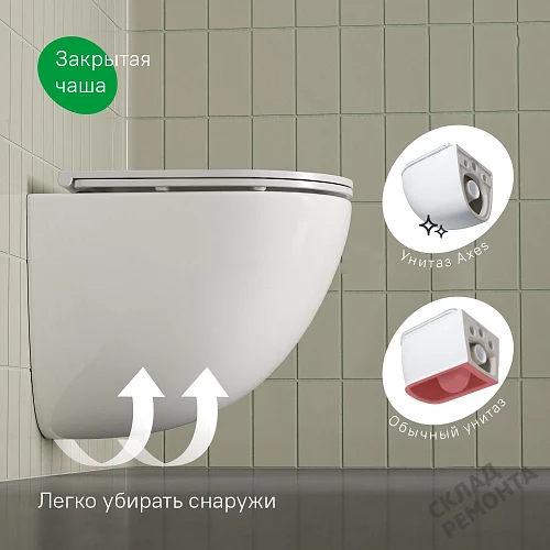 Фото Унитаз подвесной Iddis Аксес AXERDSEI25 безободковый купить в Казане: цена, описание, фото. Интернет-магазин 4