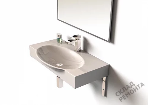 Фото Раковина подвесная Sanita Luxe Infinity INF76SLWB01KR на кронштейнах, 76 см купить в Казане: цена, описание, фото. Интернет-магазин 2