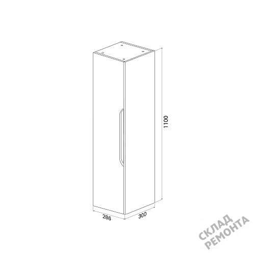 Фото Пенал подвесной Iddis Рэй RAY30W0i97, белый купить в Казане: цена, описание, фото. Интернет-магазин 5